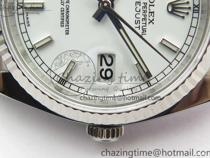 on Steel Edition 116234 Dial 36 SS 1:1 DateJust 904L White V3 SH3135 Jubilee ARF Best Bracelet 0501